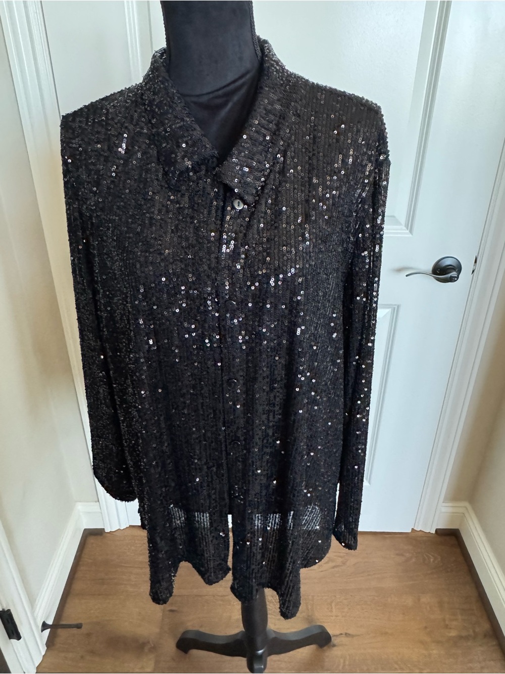 Colleen Lopez  Sequin Button-Up Top/jacket